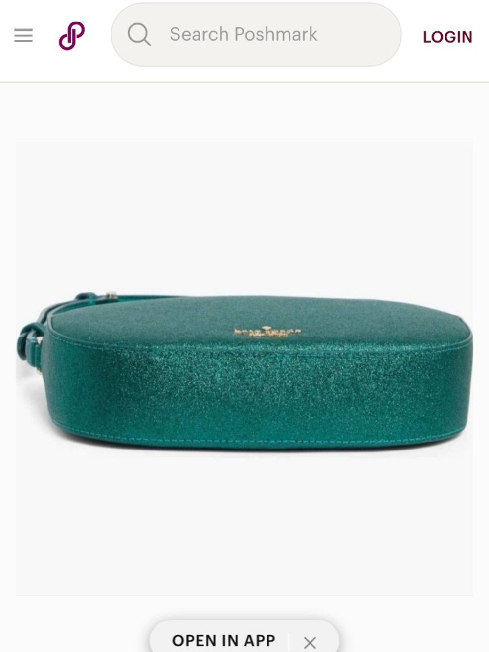 kate spade Teal Glitter Oval Crossbody Bag - Picture 7 of 7